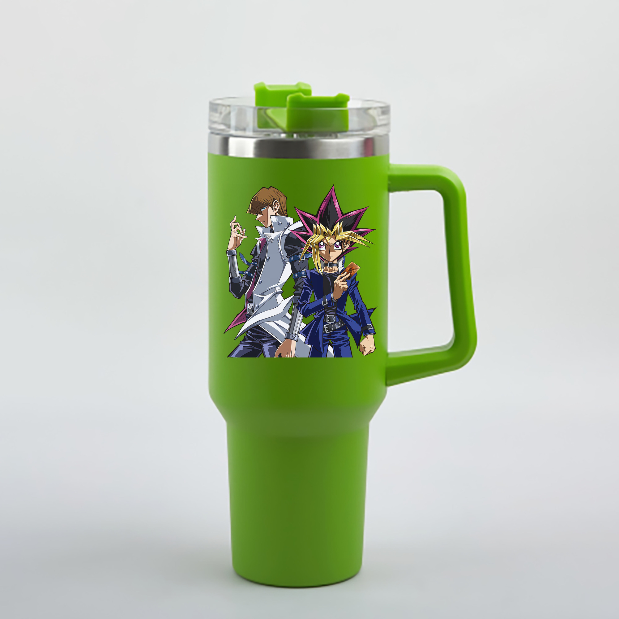 （画像用） 遊☆戯☆王 Yu-Gi-Oh! 1200mL車用タンブラー - クリスタルステッカー（プラスチックストロー付き）